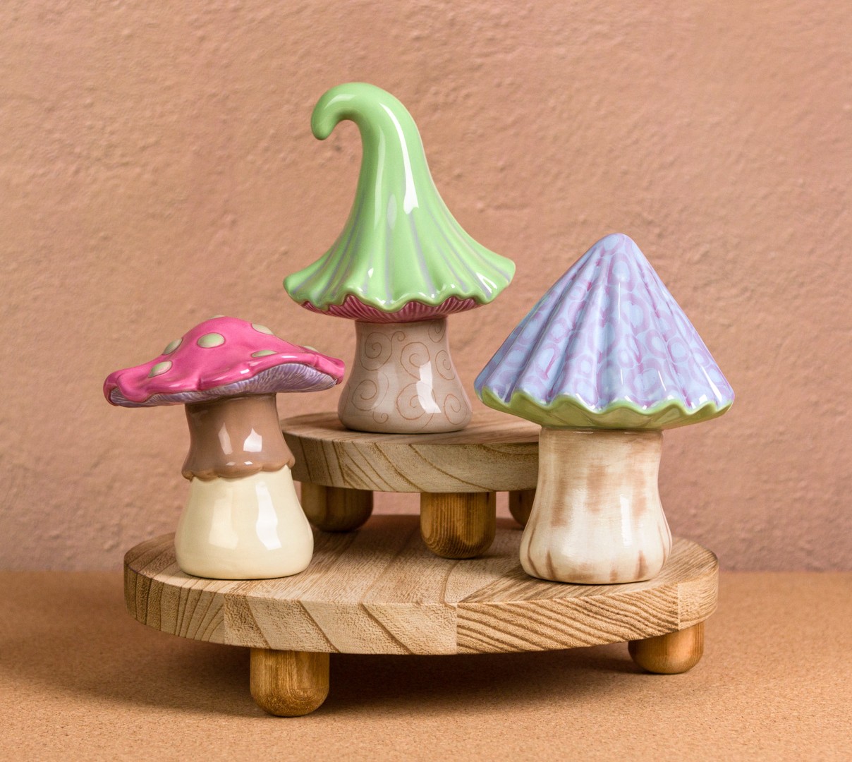 Ceramic Bisque Ribbed Mushroom (Example)