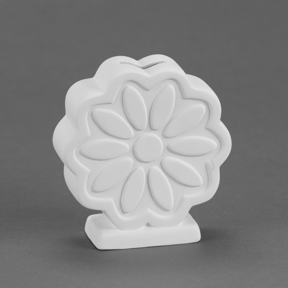 Ten Petal Flower Bank (Bisque)