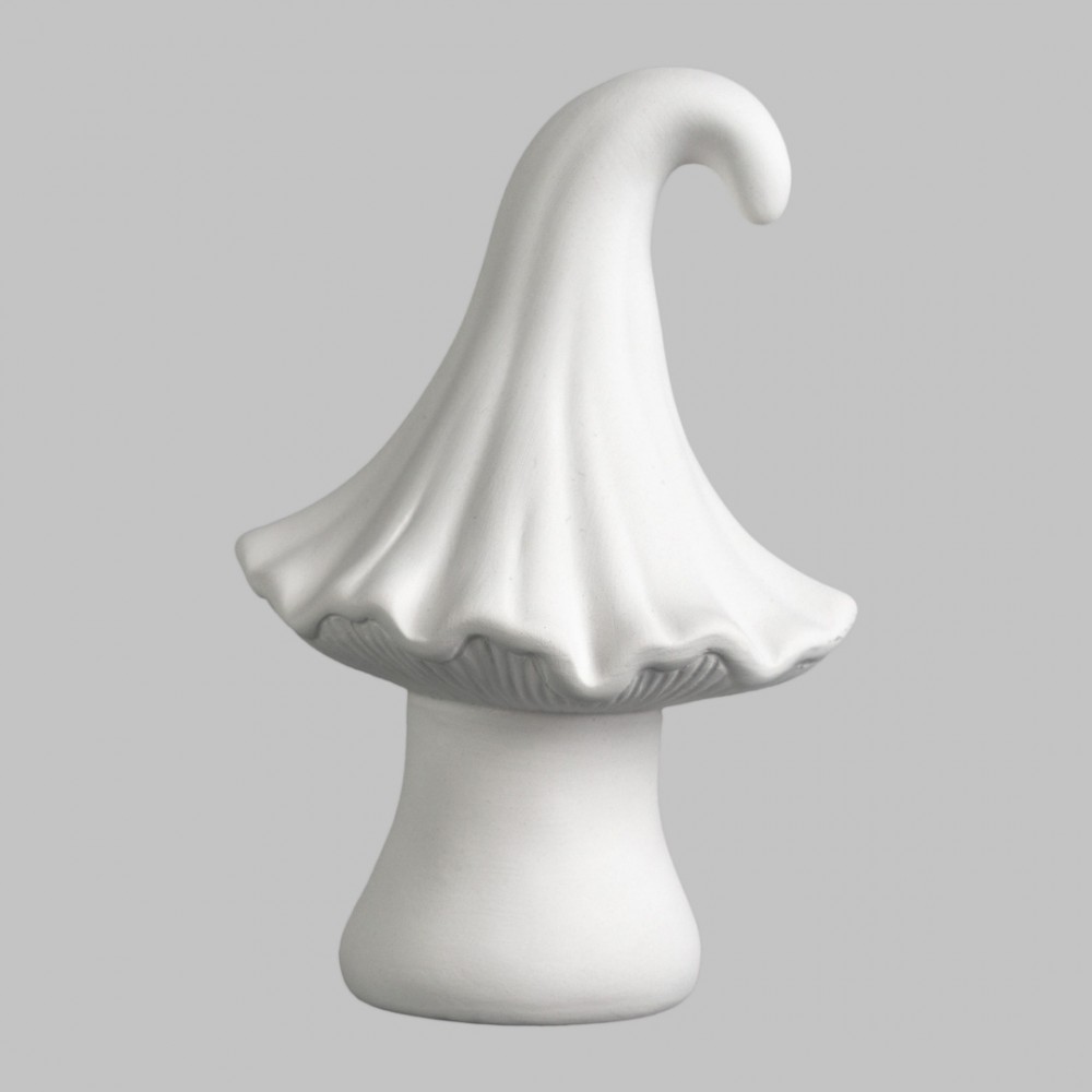 Ceramic Bisque Curly Mushroom (Bisque)