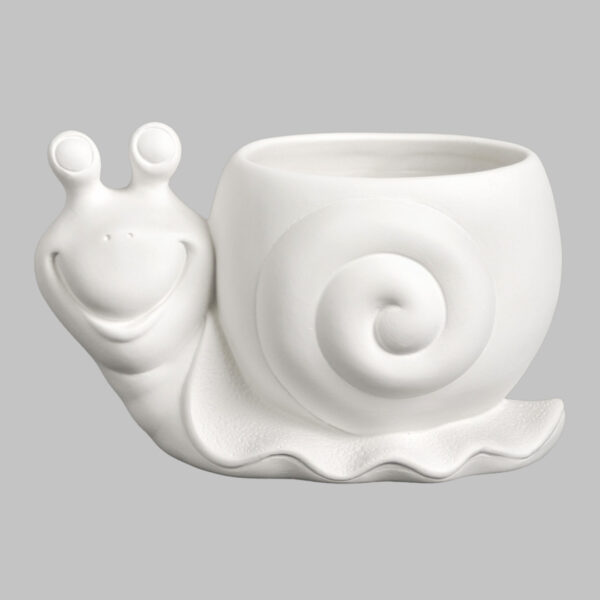 Small Snail Planter (Bisque)